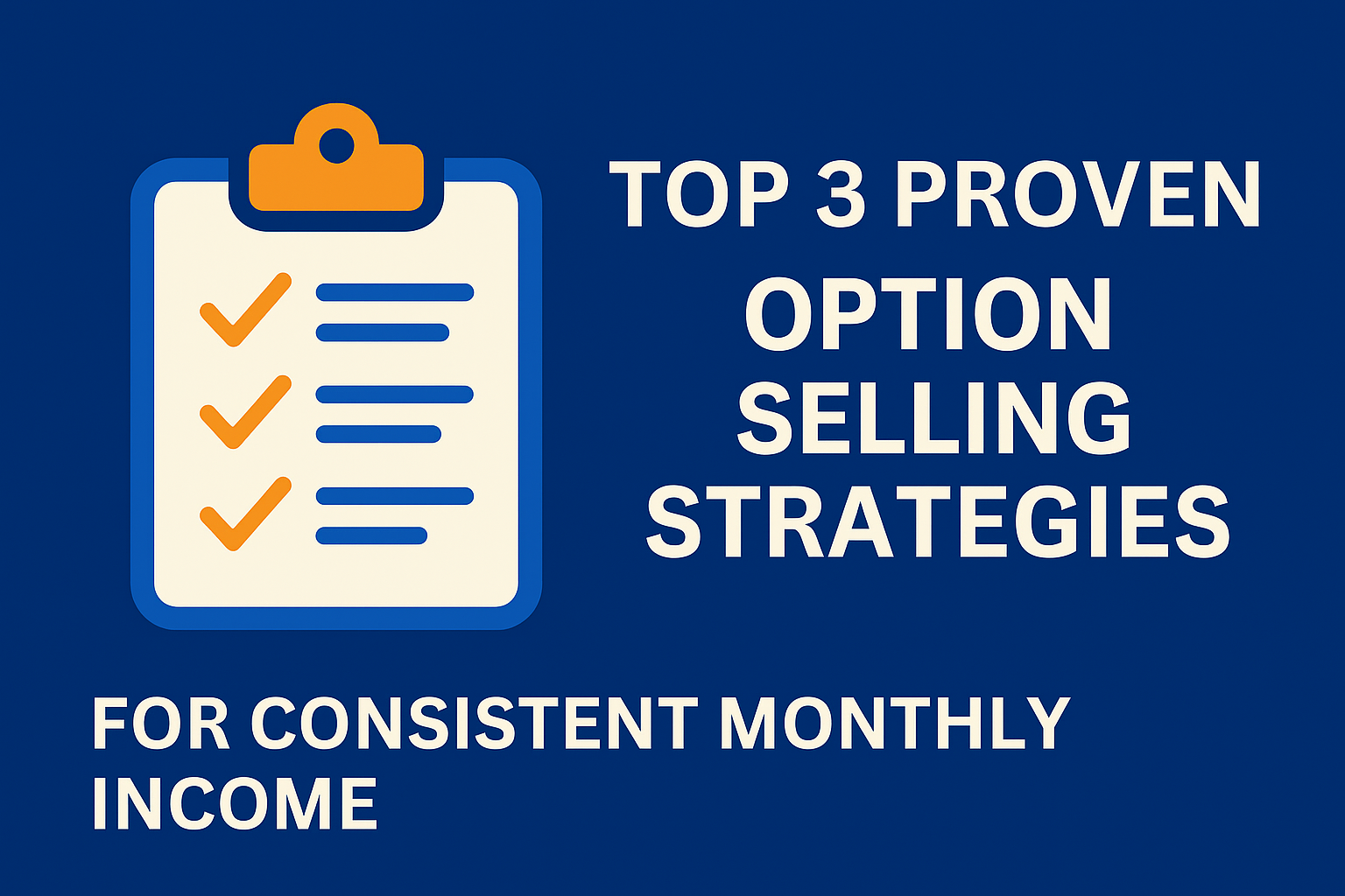 Top 3 Option Selling Strategies